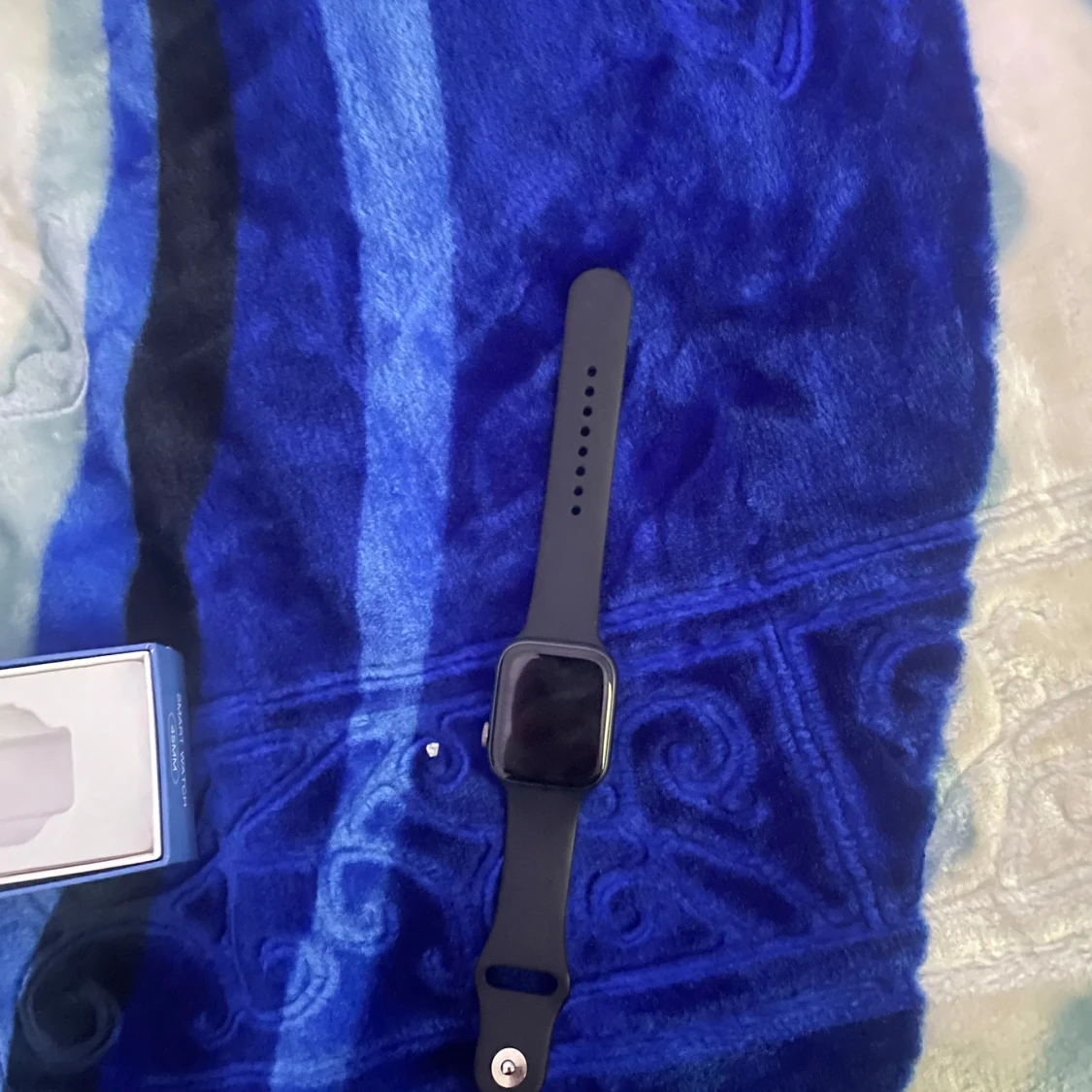 Microwear W17 smartklocka med blått silikonband