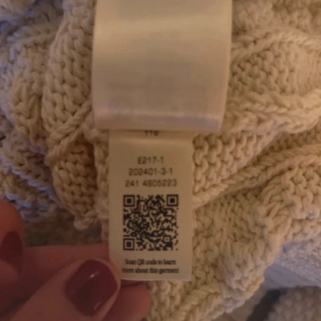 Vit stickad tröja från GANT XS - 3