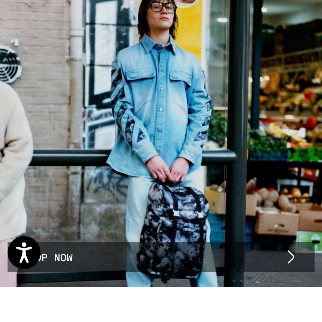 Turkos Off-White sweatshirt med print - 3