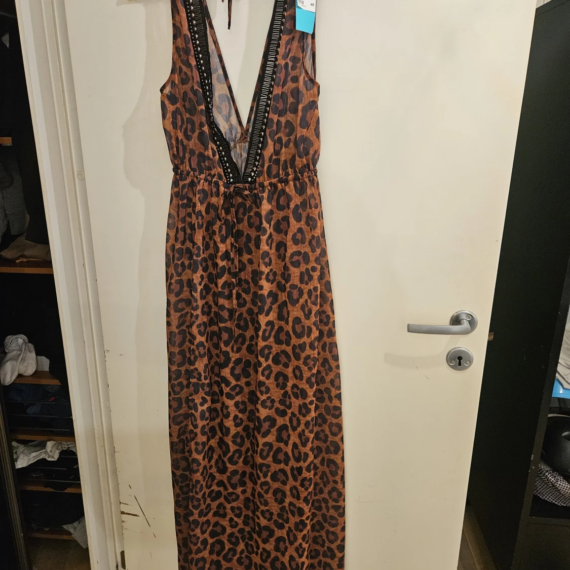 Leopardmönstrad badklänng H&M