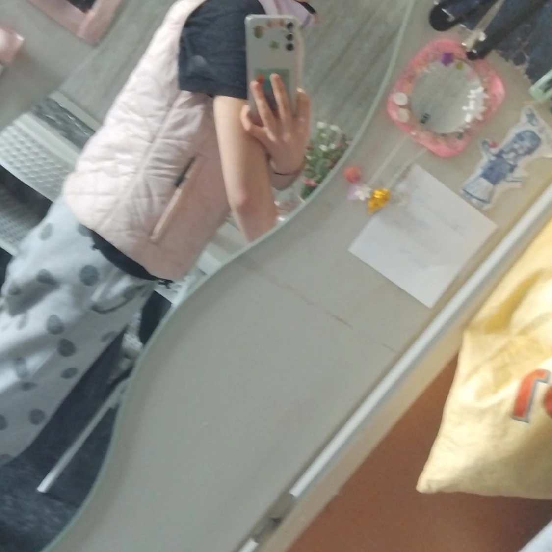 Ljusrosa quiltad dunväst från  - 3