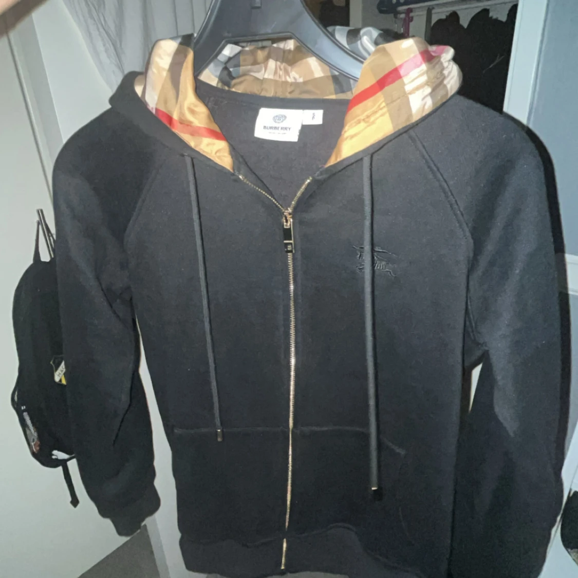 Svart Burberry hoodie med dragkedja - 1