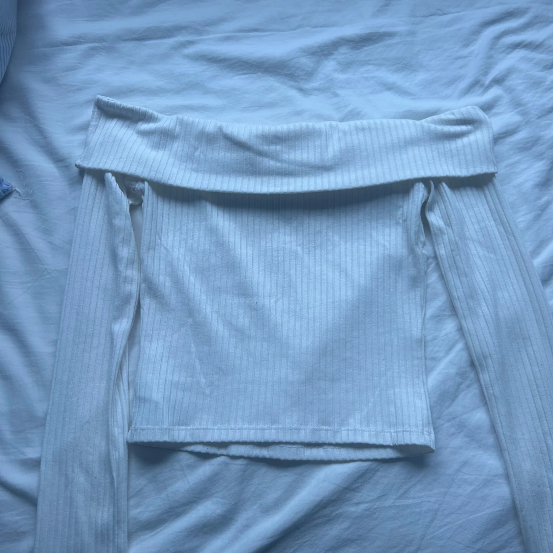 Vit offshoulder ribbad topp H&M Divided - 2