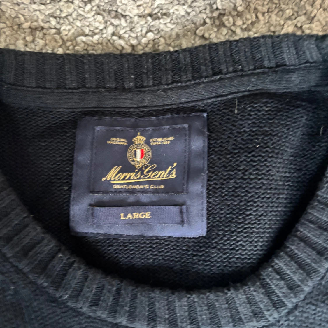 Mörkblå stickad tröja från Morris - 2