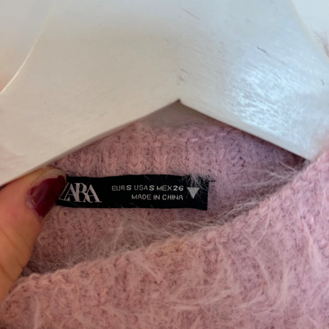 Ljusrosa stickad väst från Zara - 1