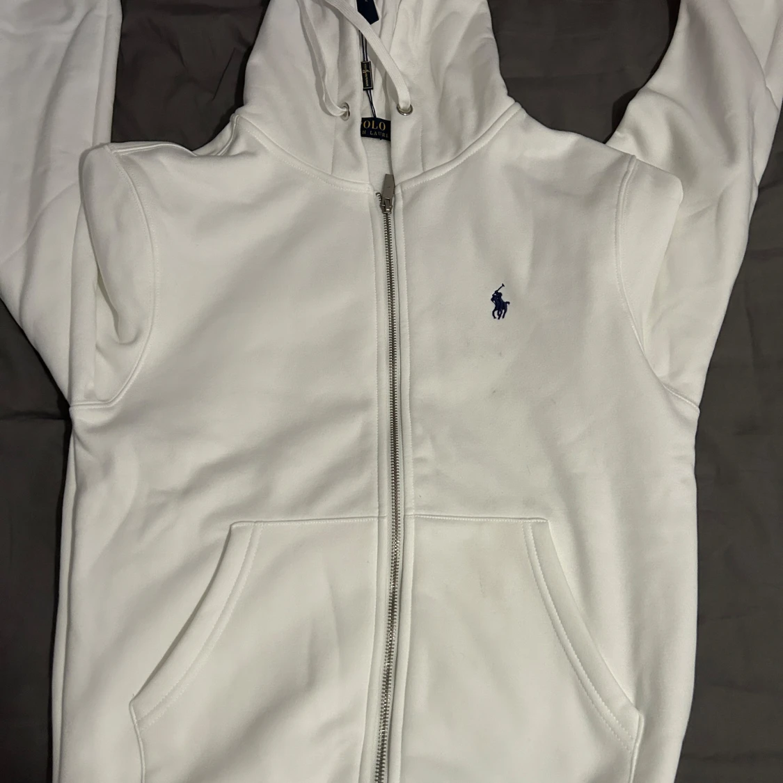 Vit hoodie från Ralph Lauren