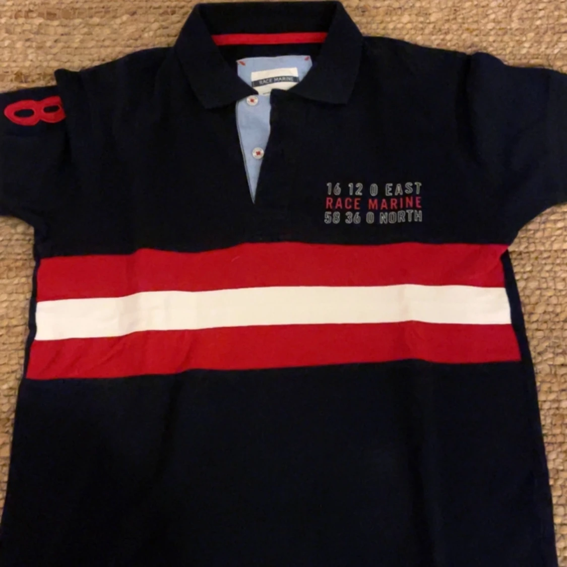 Race Marine pikétröja XS, marinblå/röd - 2