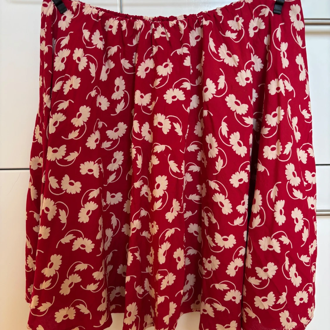 Röd blommig fodrad kjol i viscose från Polo Ralph Lauren