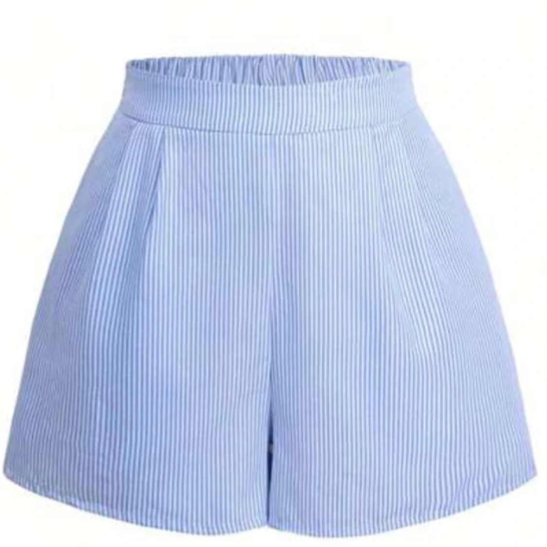 Ljusblå randiga topp och  shorts i bomull - 2