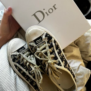 Dior sneakers  - Dior sneakers. Andvända men fortfarande i fint skick. Går nog att tvätta så de blir lite renare också. Fick i present så har inget kvitto därav priset!☺️❤️