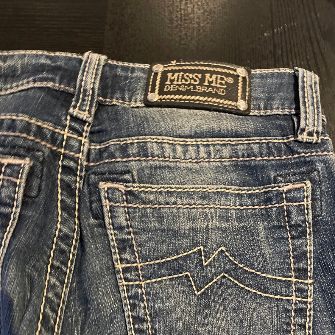 Miss Me skinny jeans blå, stl 26