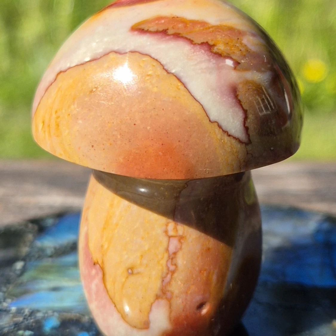 Polykrom Jaspis - Stor slipad svamp - 1