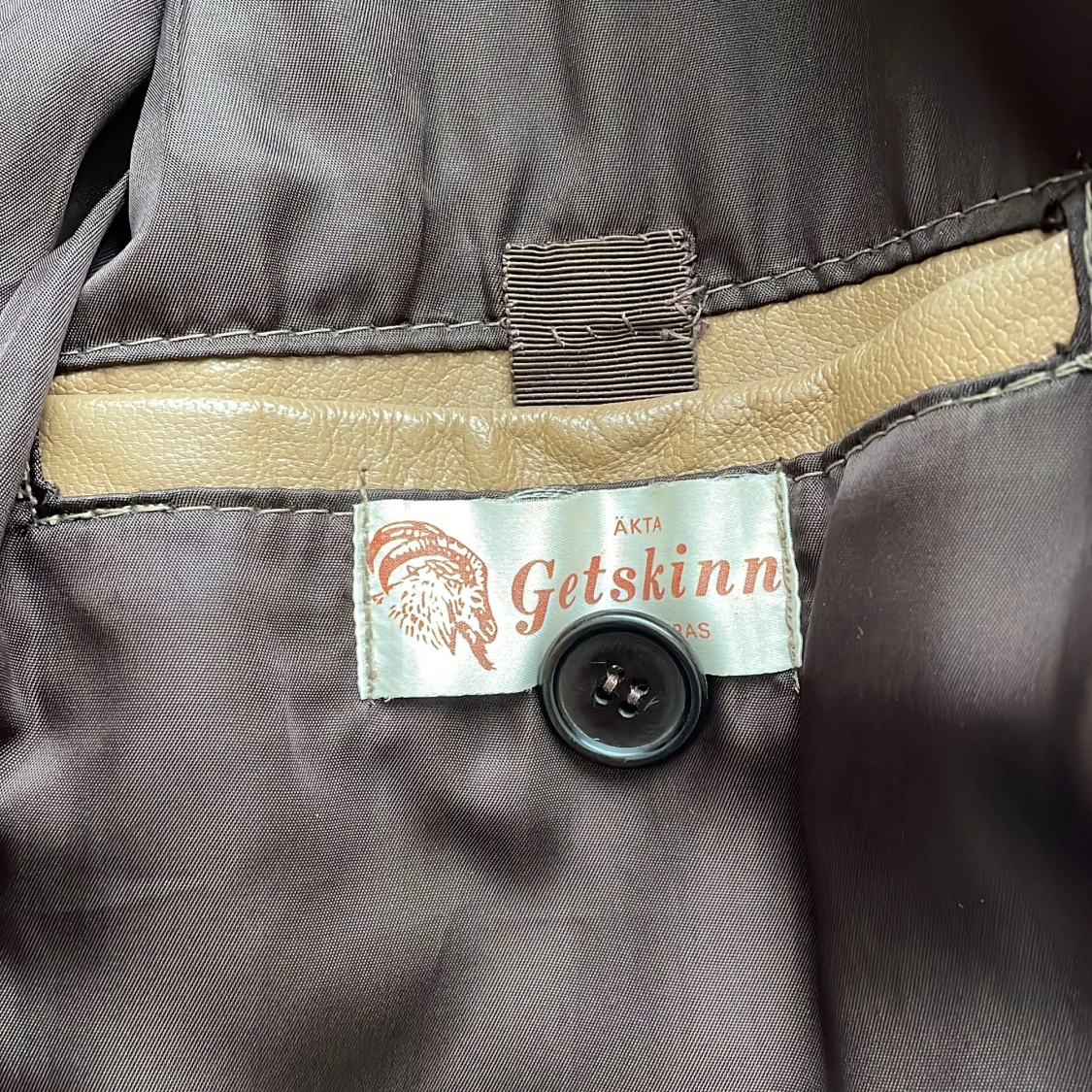 Vintage Beige skinnjacka 70-tal - 2