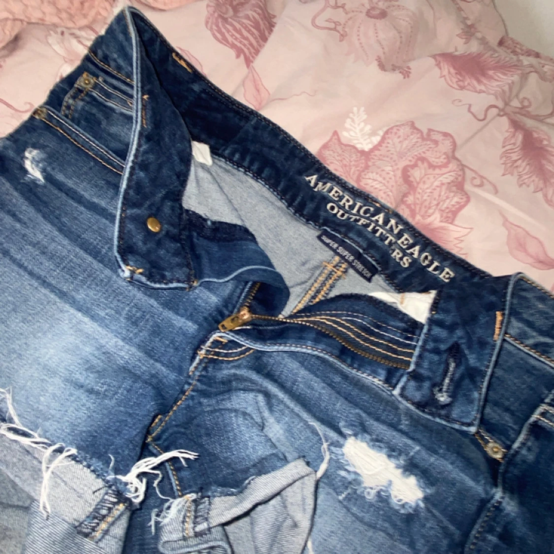 Blå jeansshorts från American Eagle - 1