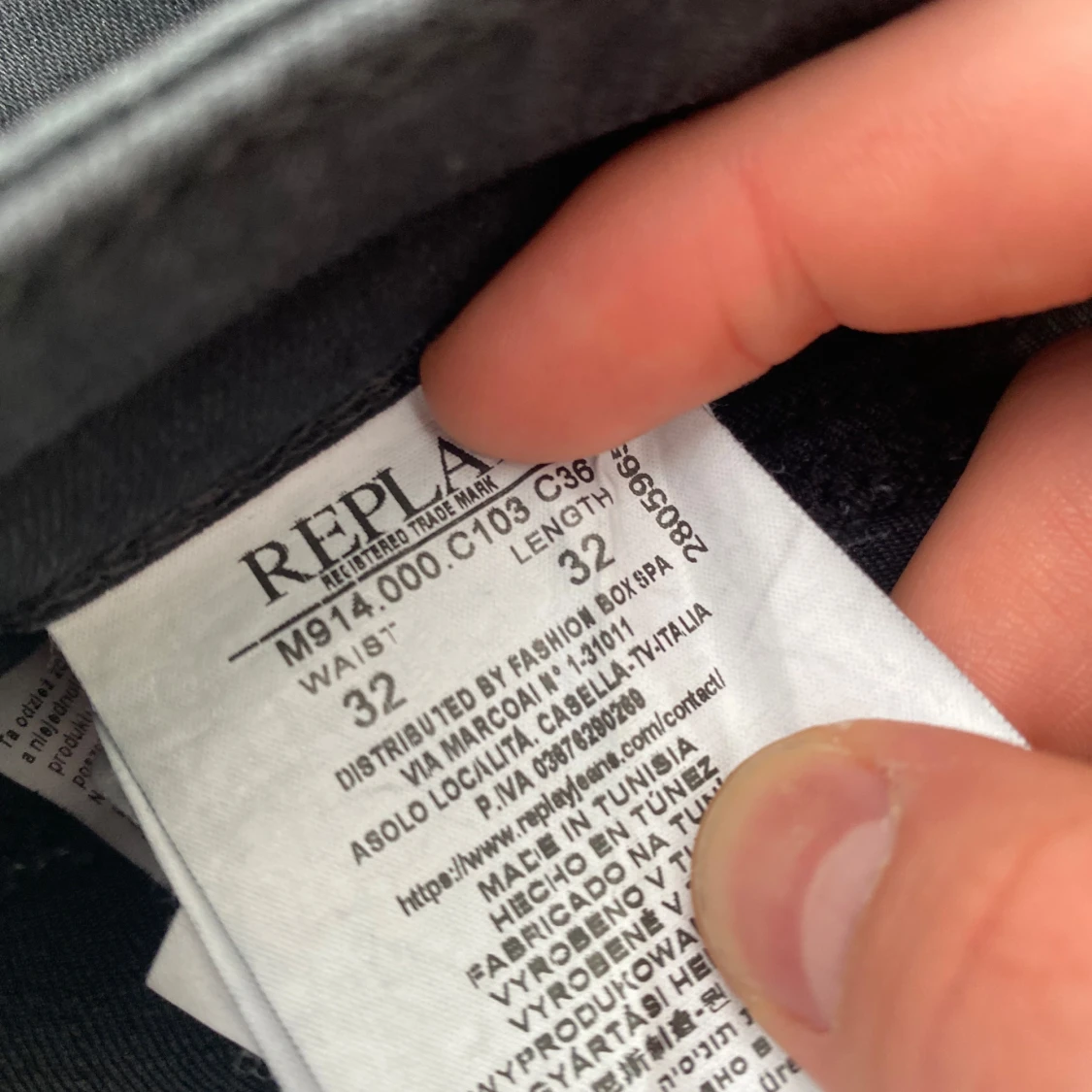 Svarta Replay Anbass jeans slim fit - 4