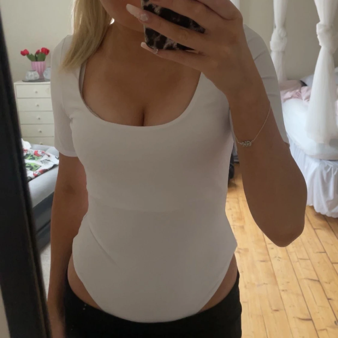 Vit bodytopp från H&M