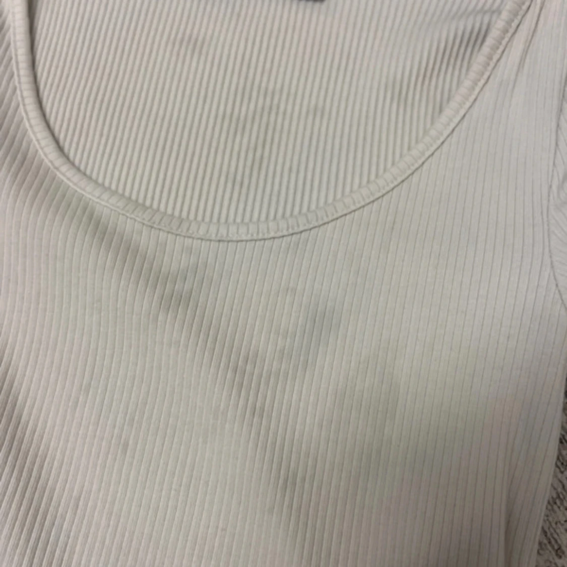 Vit ribbad topp från 157, XS/S - 1