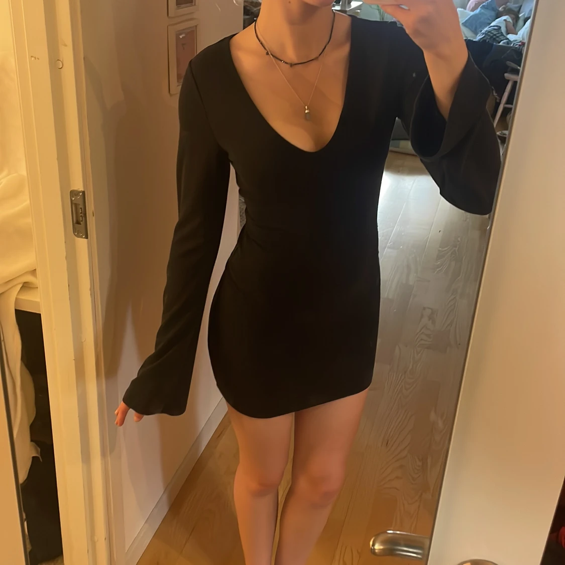 Långärmad klänning