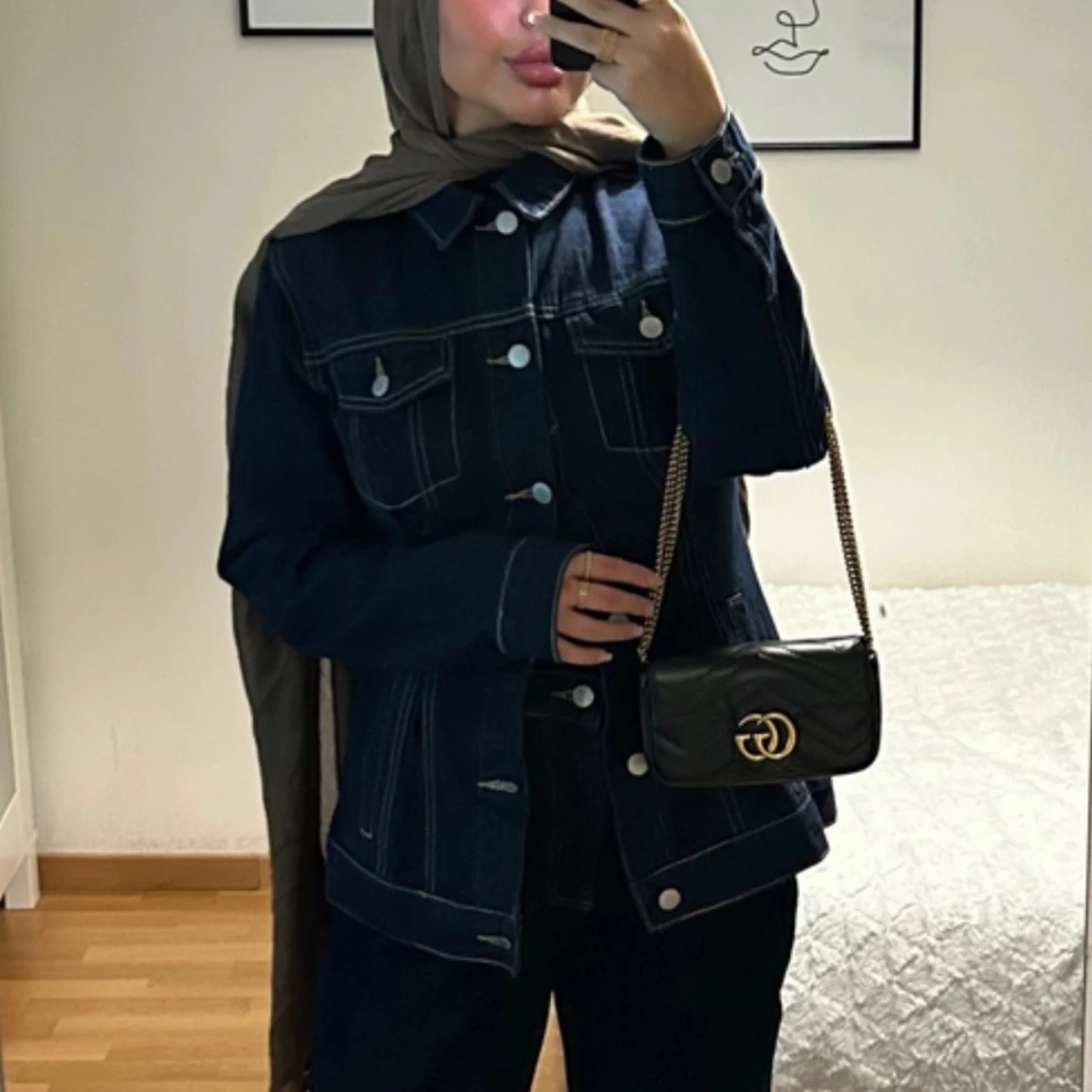 Mörkblå jeansjacka - 2