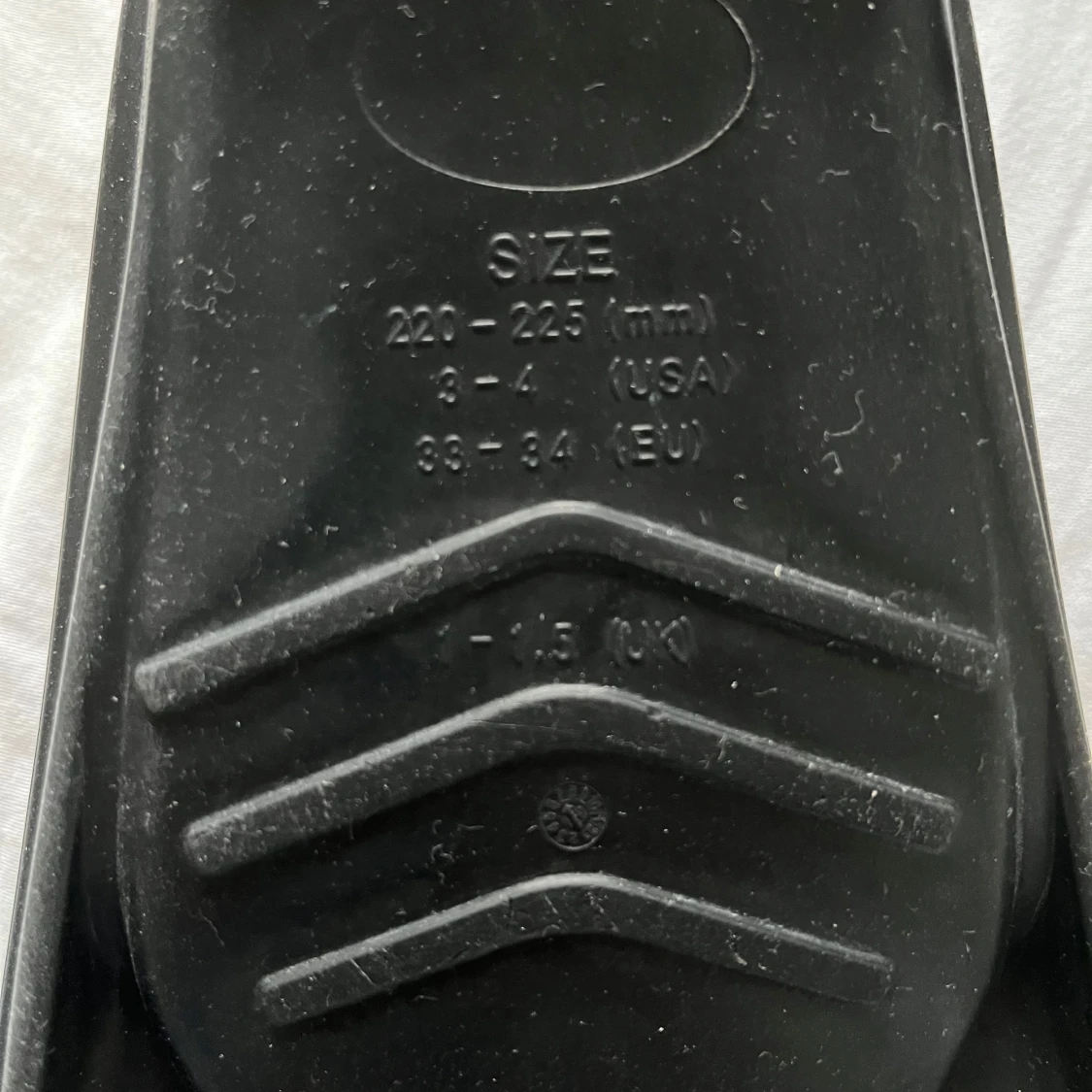 Svarta simfenor i gummi, stl 33-34 - 2