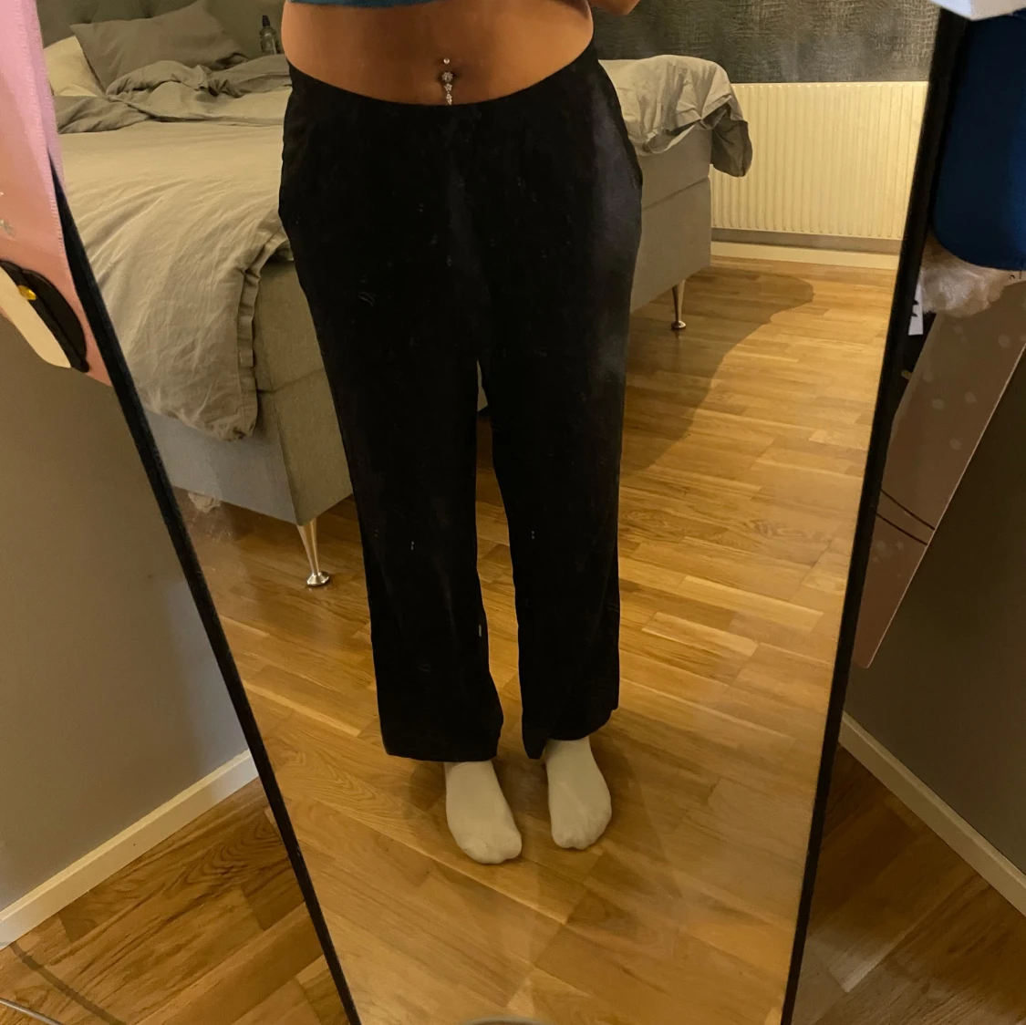 Svarta linnebyxor - 2