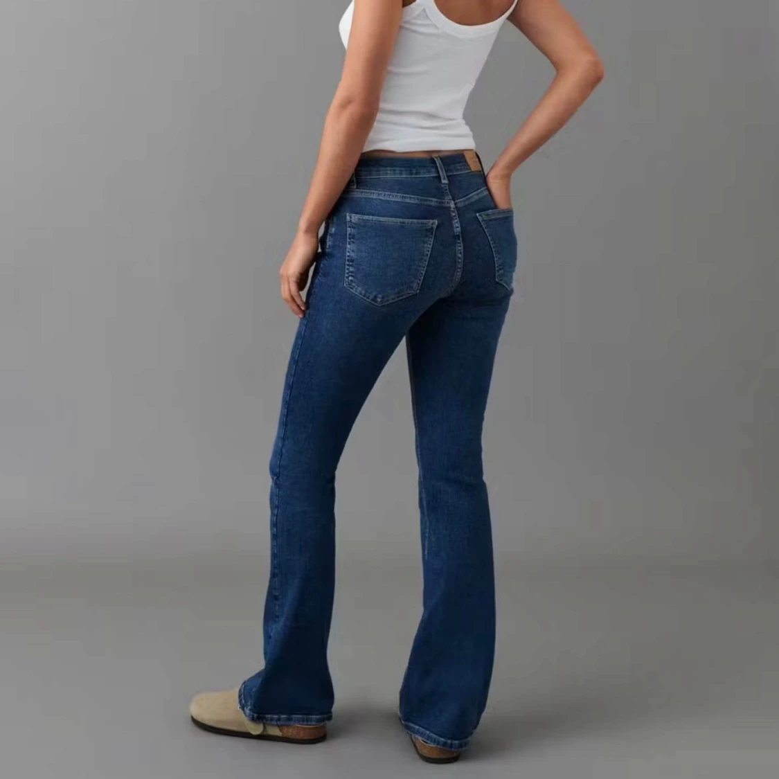 Blå bootcut jeans - 1