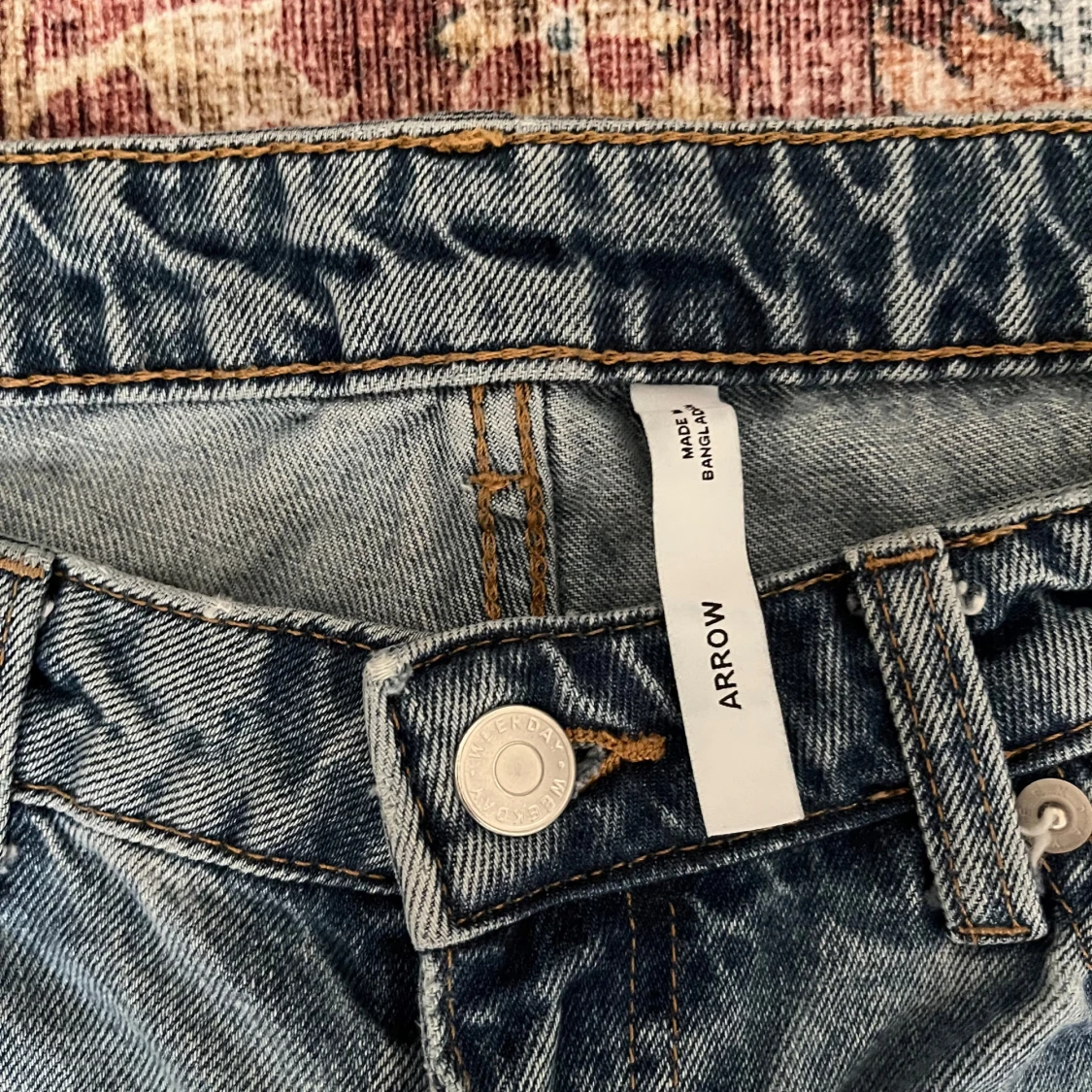 Weekday Arrow Low Straight Jeans blå - 2