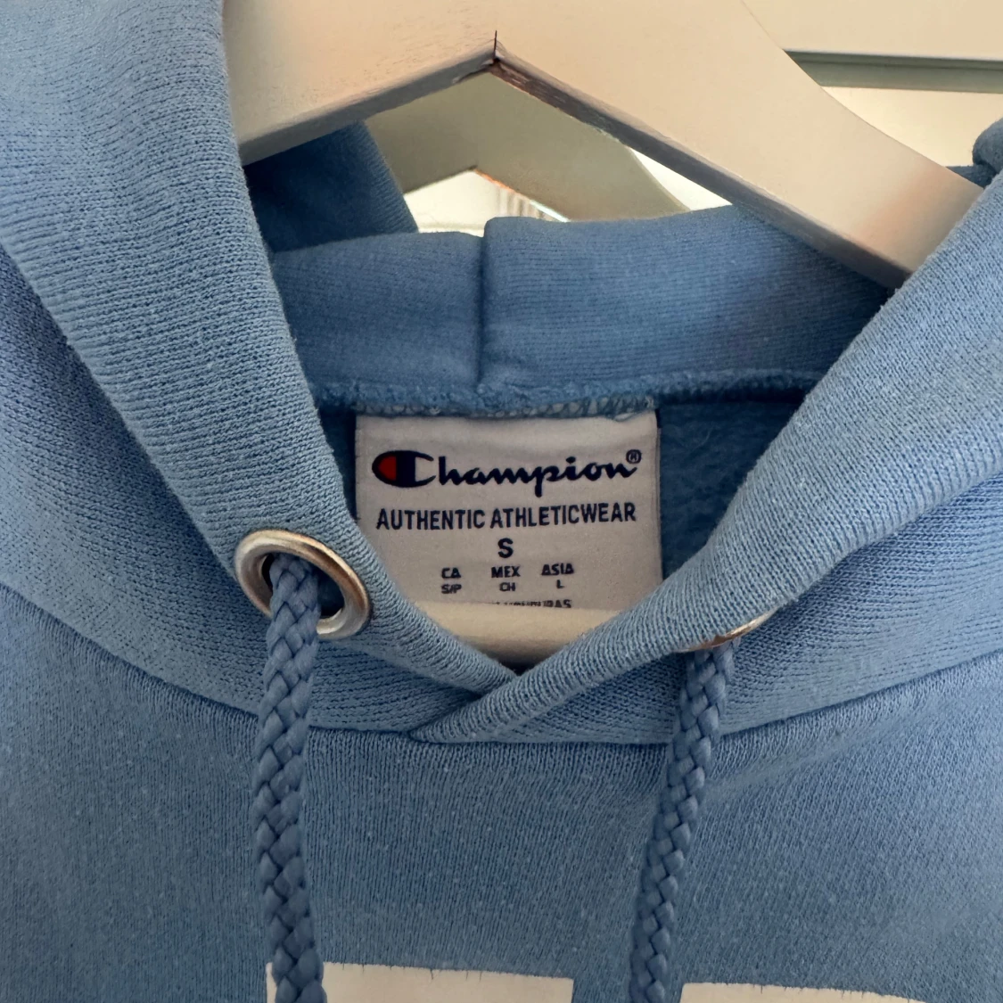 Blå Champion LIU hoodie med tryck - 2