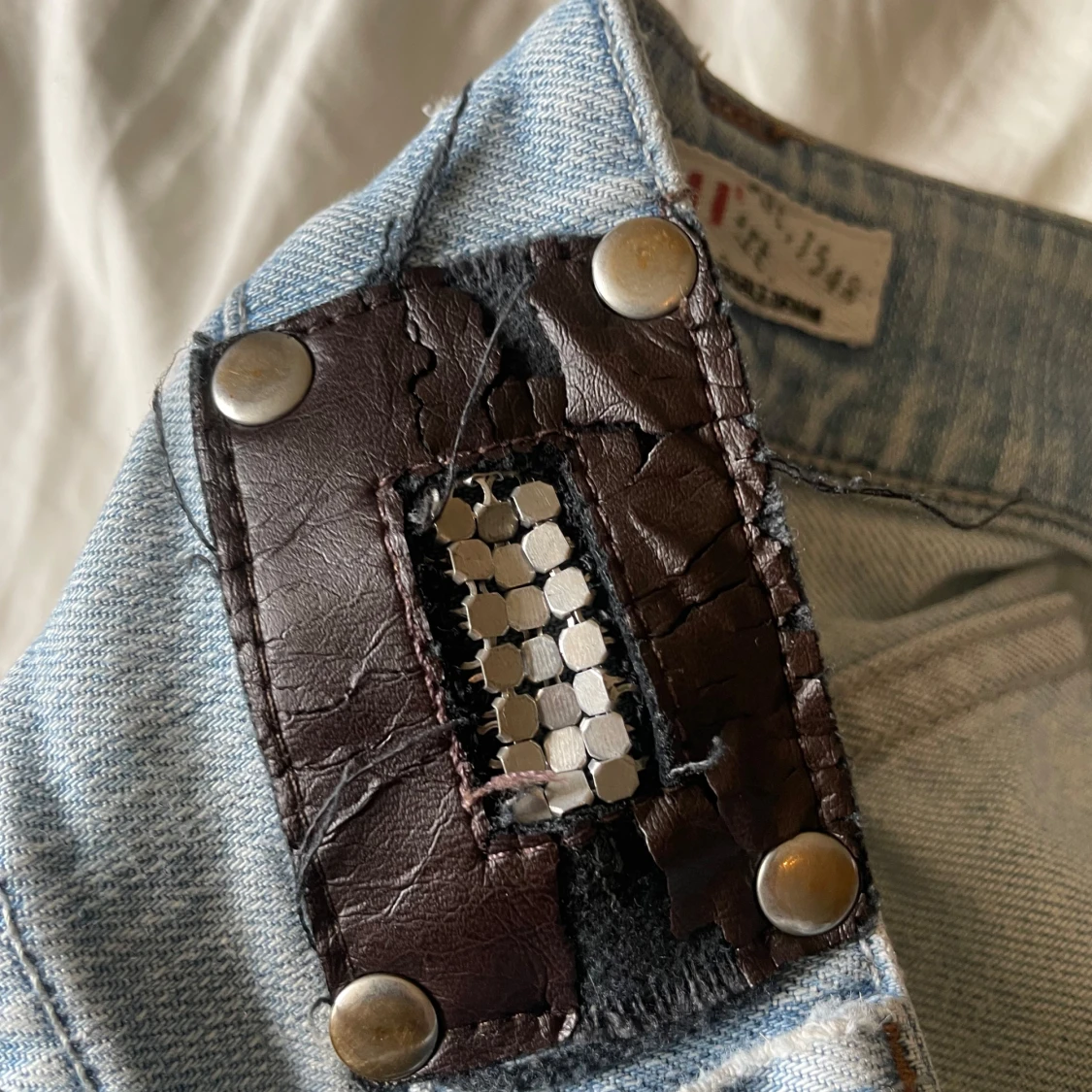 Ljusblå jeansbyxor från ICHI - 3