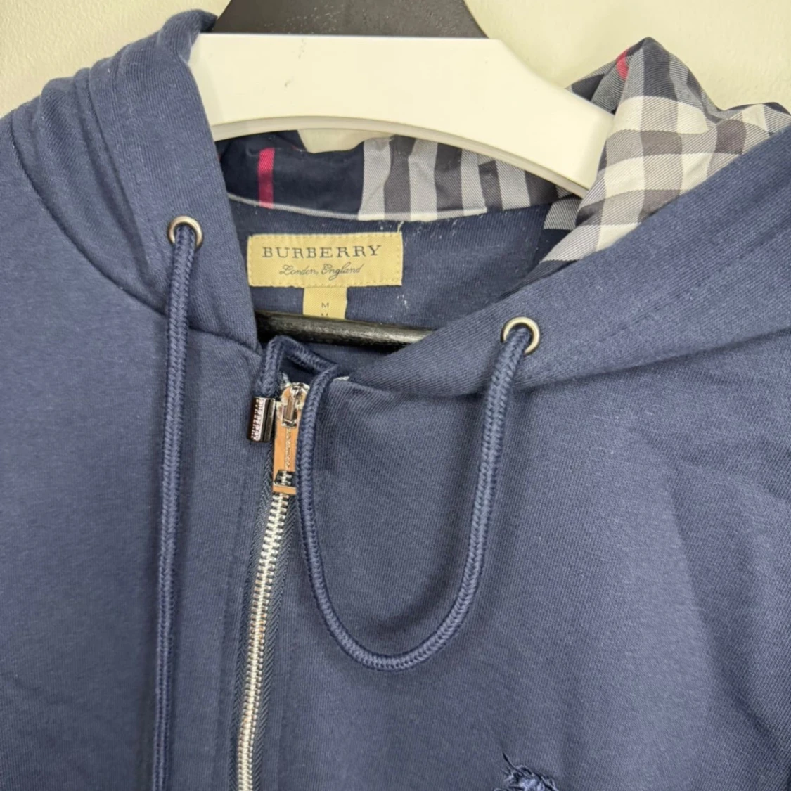 Mörkblå Burberry hoodie - 3