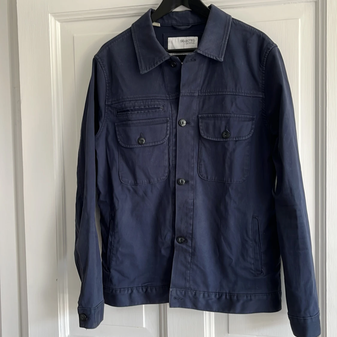 Marinblå overshirt från Selected Homme