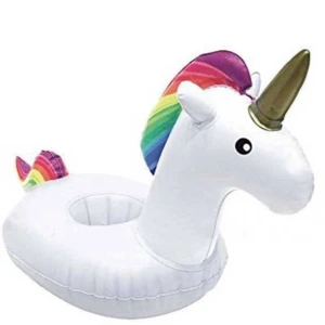 Uppblåsbar Unikorn  - Uppplåsbar unicorn som du kan ha i pool för din dricka. Produkten är färgglad och lekfull, perfekt för poolhäng eller strandliv. 