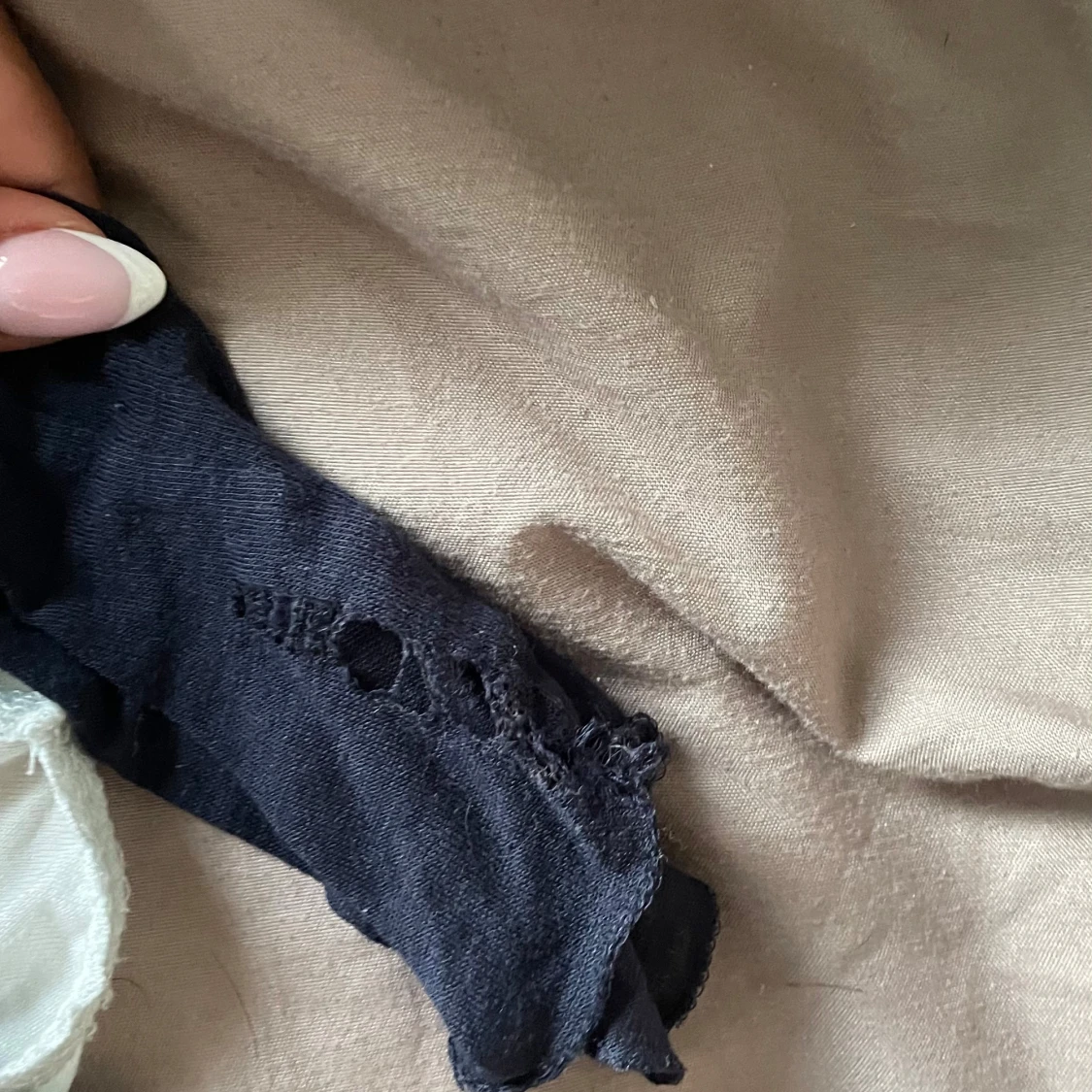 Mörkblå tunn långärmad tröja - 3