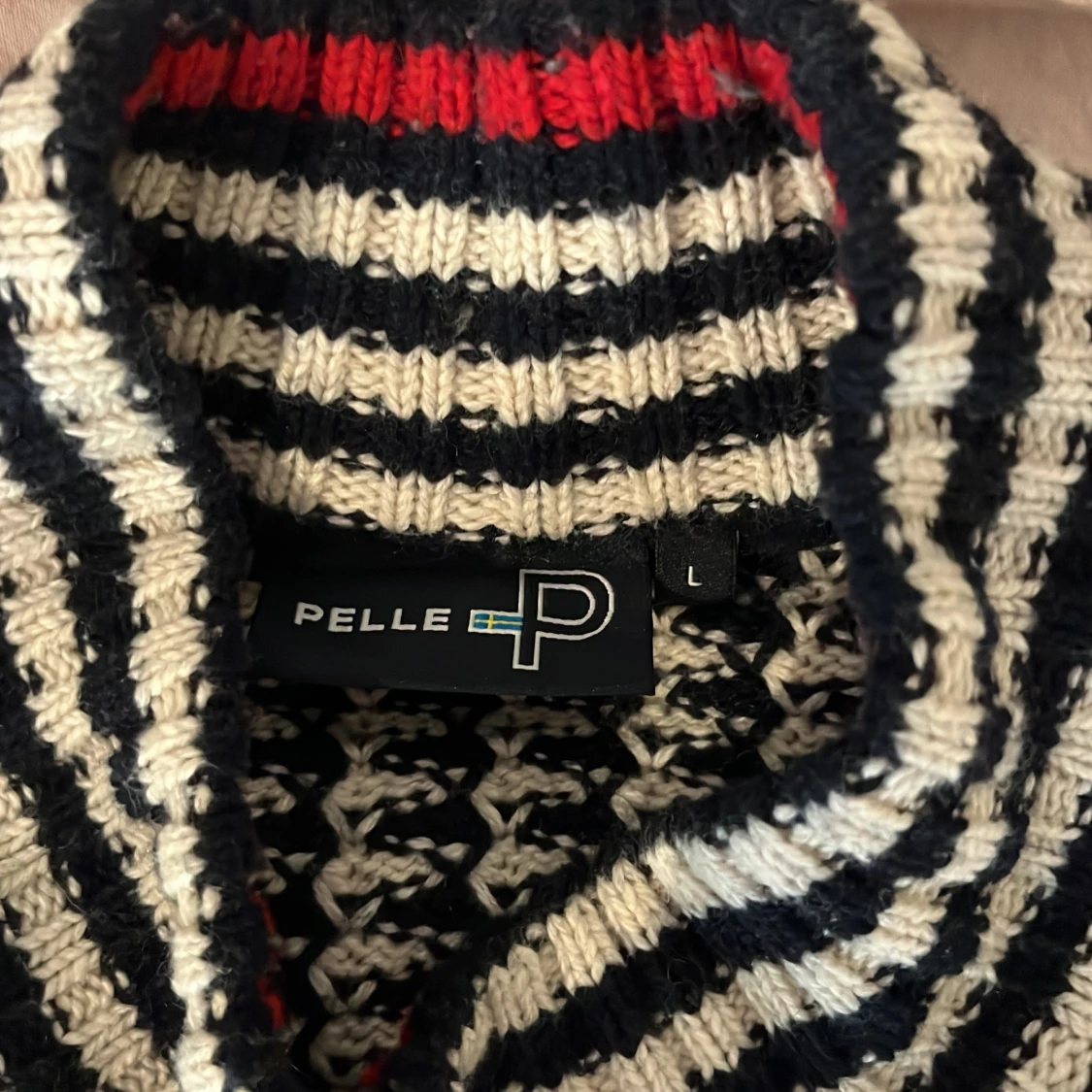 Randig stickad tröja från Pelle P - 1