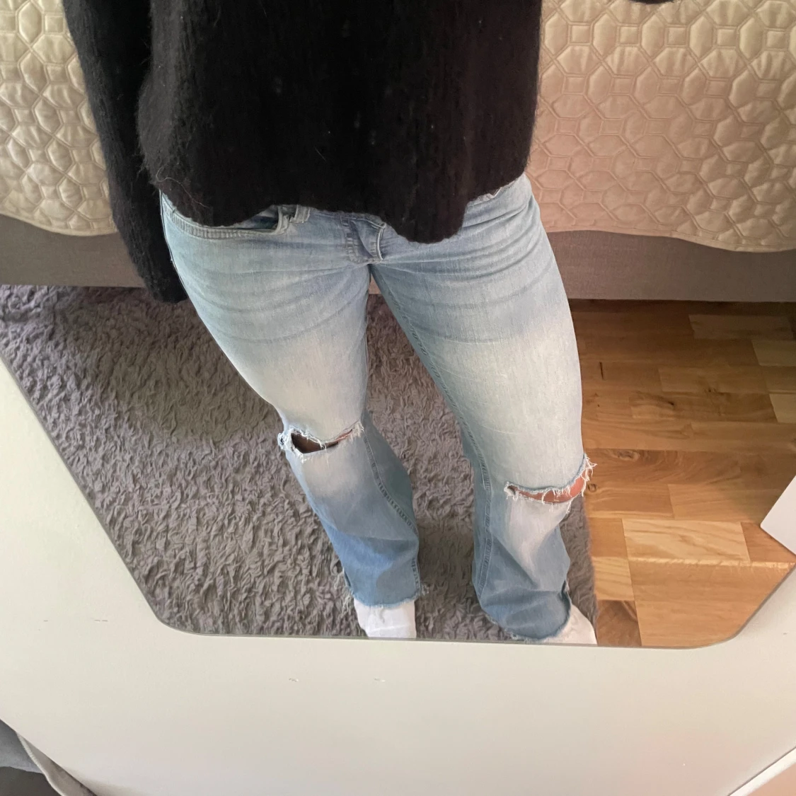 Ljusblå bootcut jeans - 1
