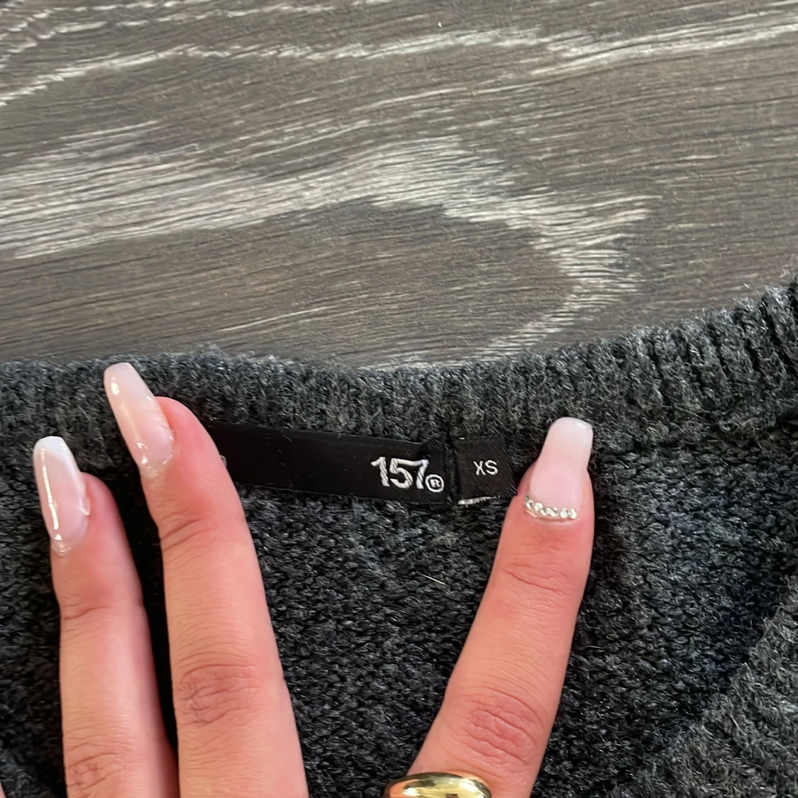 Mörkgrå stickad kofta från 157 - 2