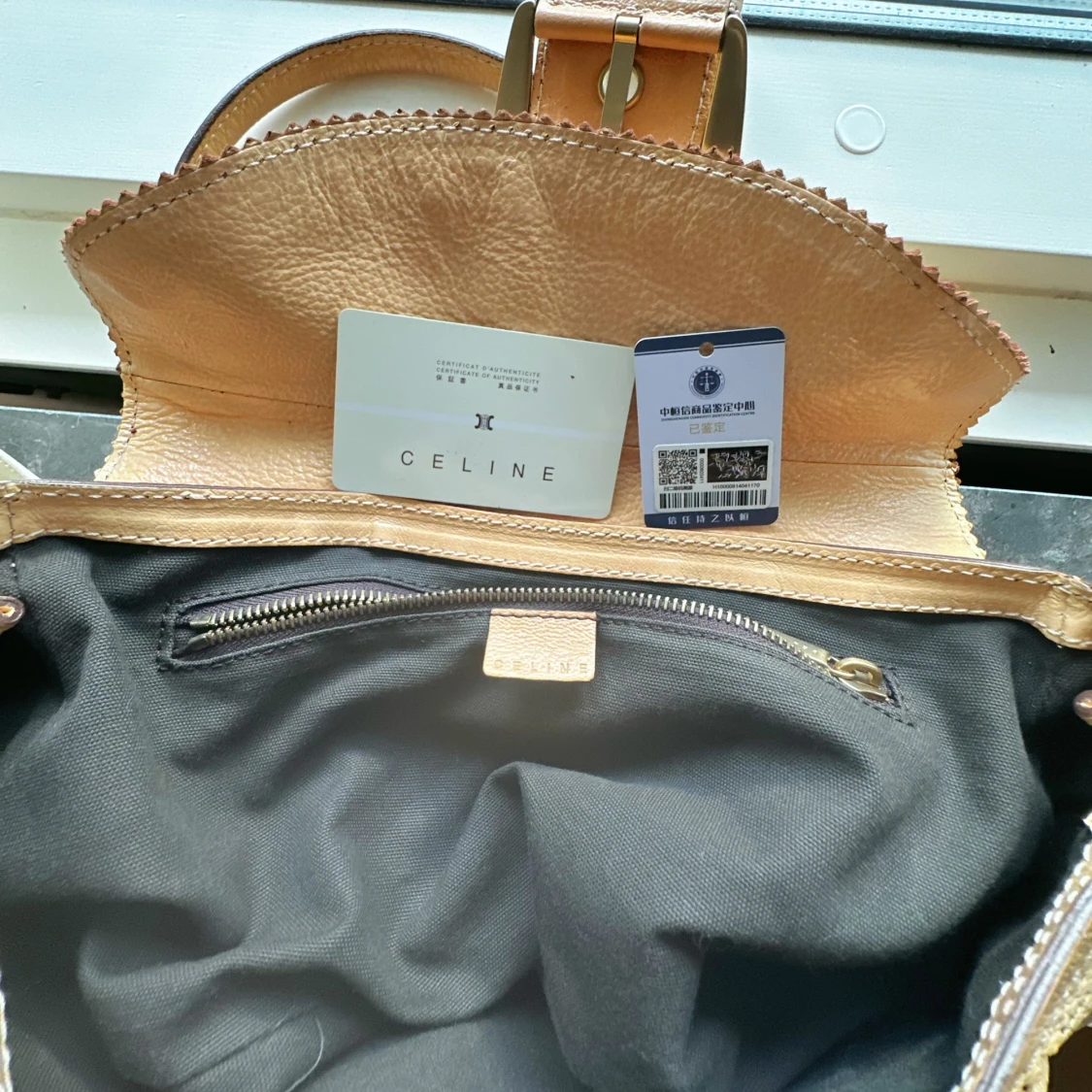 Vintage Beige handväska från Celine i skinn - 2