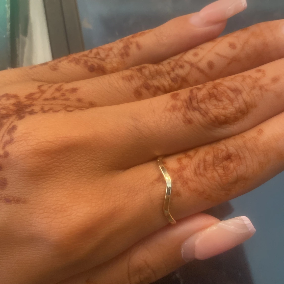 Set med tre tunna guldringar - 1