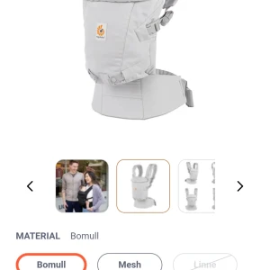 Ljusgrå bärsele från Ergobaby - Säljer en ljusgrå bärsele från Ergobaby i bomull. Selen har breda, vadderade axelband och midjebälte för extra komfort. Passar perfekt för att bära barn på magen eller ryggen. Enkel att justera med flera spännen och remmar. Köpt på Jollyroom för 1600 kr. Myckey fint skick, som ny.