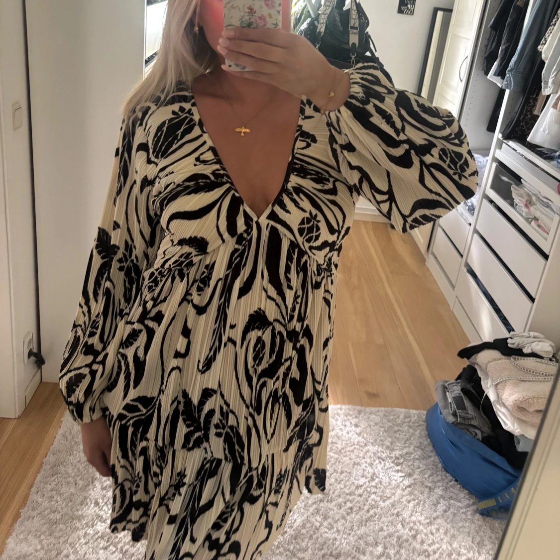 Mönstrad sommar klänning - 2