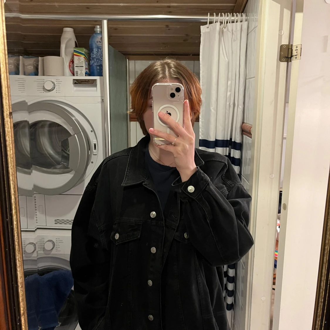 Svart jeansjacka - 1