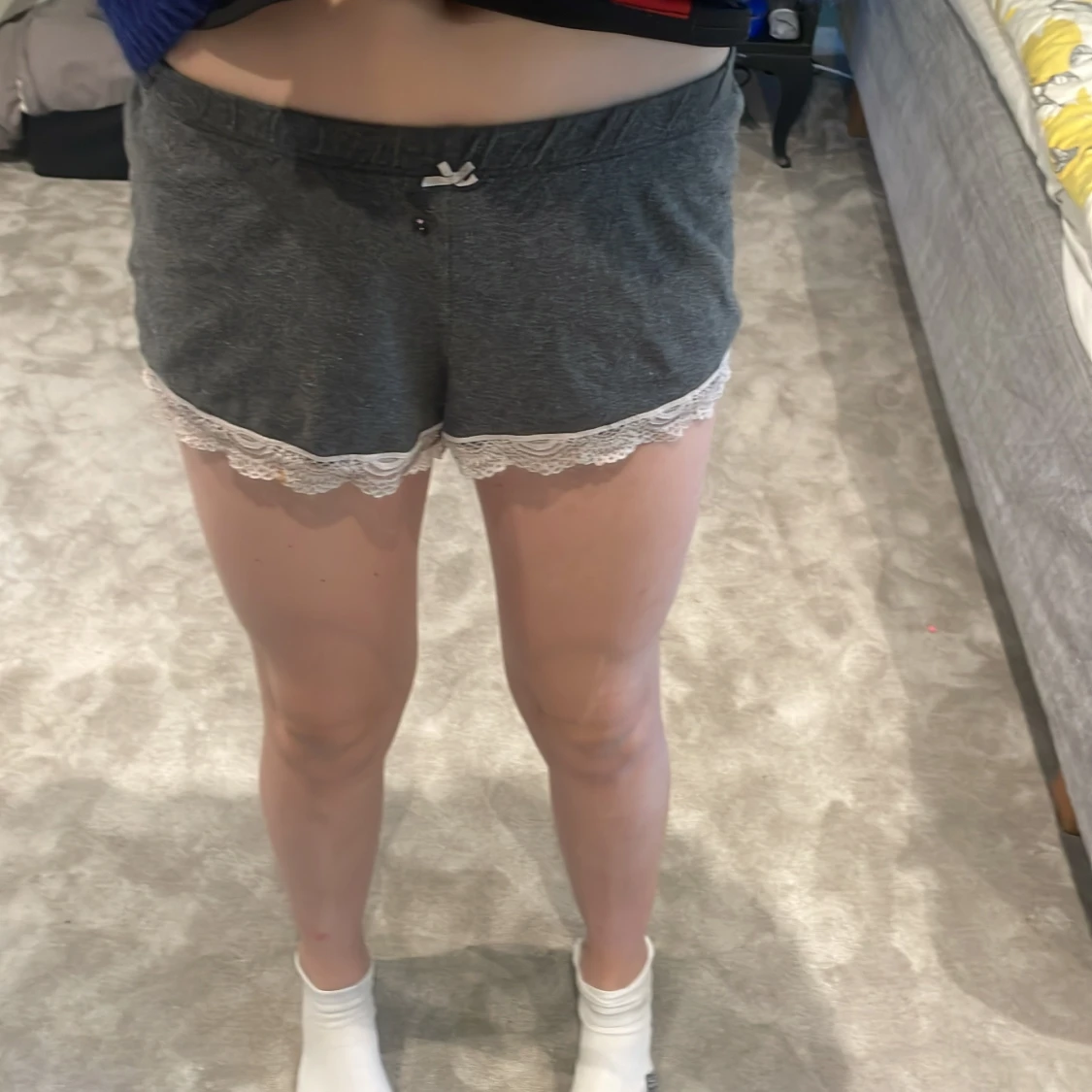 Gråa pyjamas shorts  - 3