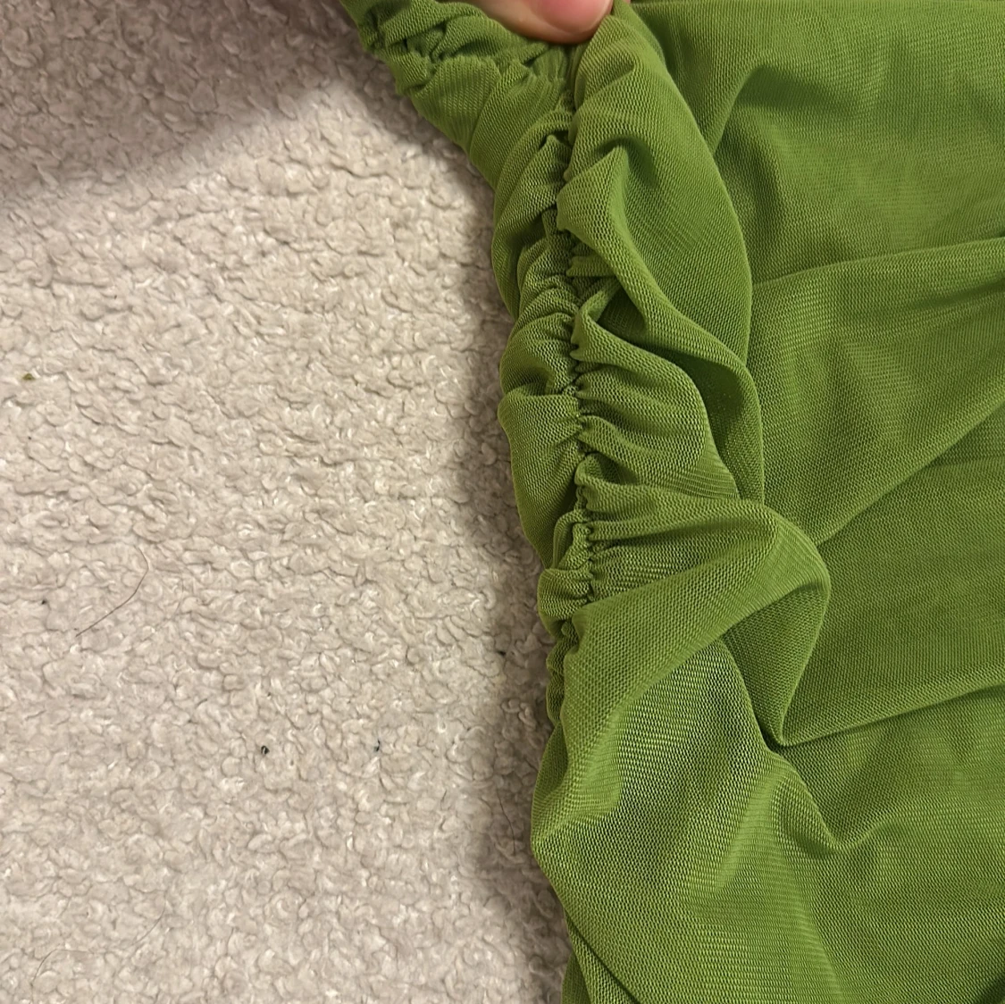 Grön axelbandslös långklänning - 2