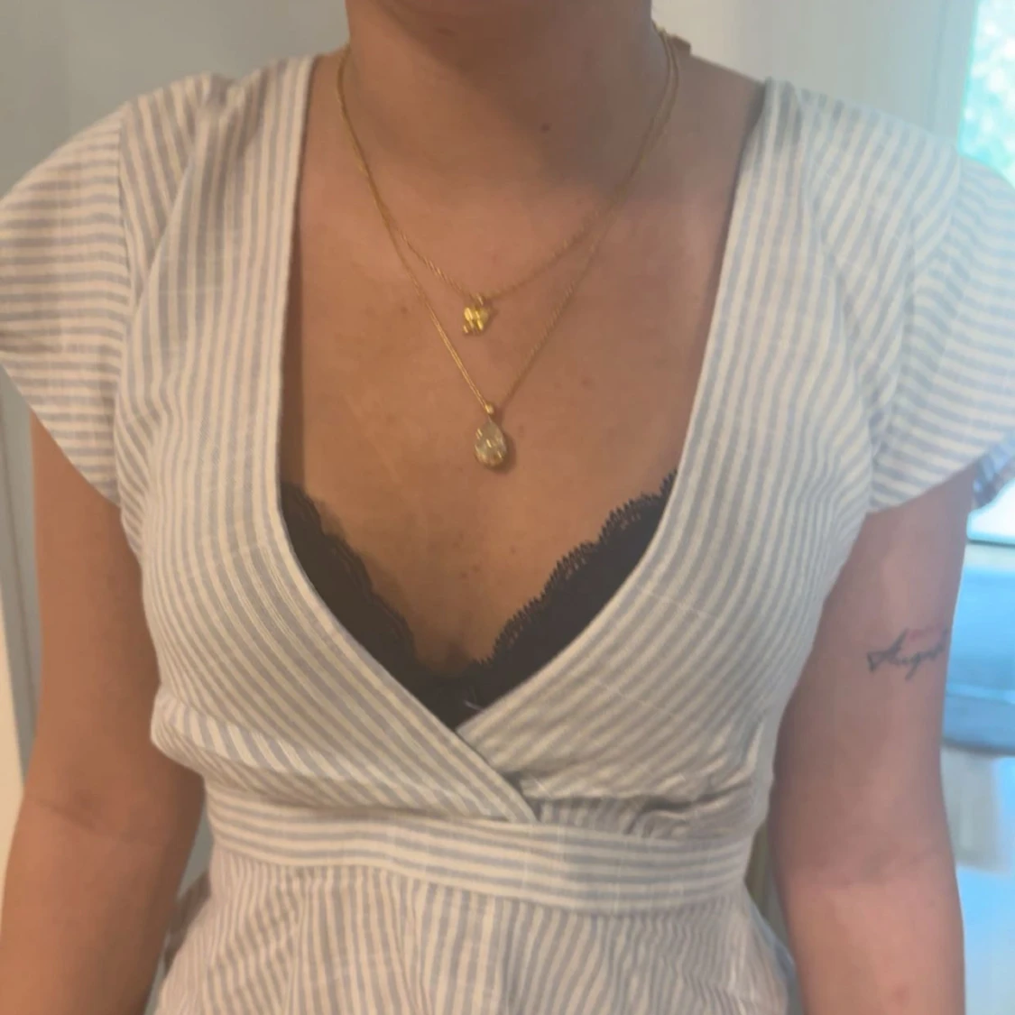 Randig omlottblus från H&M Divided