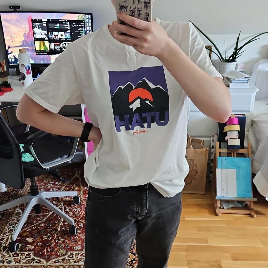 Vit t-shirt med Utah-tryck Jack & Jones - 1