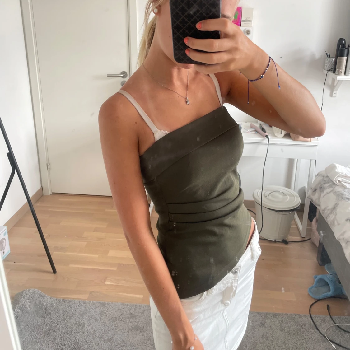 Mörkgrön tubtopp från Gina Tricot XS - 4