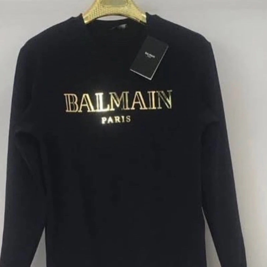 Balmain Paris sweatshirt med gulddetalj - 1