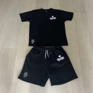 Valerra summer set - sommarset från Valerra, bestående av matchande T-shirt och shorts. Setet har en minimalistisk design med en broderad logga på bröstet och en större tryckt logga som ger en modern touch.  Materialet är av premiumkvalitet – huvudsakligen bomull – vilket gör det både bekvämt och perfekt för varma dagar. Det här setet är en del av en exklusiv drop och kommer med största sannolikhet inte att släppas igen i år.  Perfekt för dig som gillar stilrena, street-inspirerade plagg med hög kvalitet
