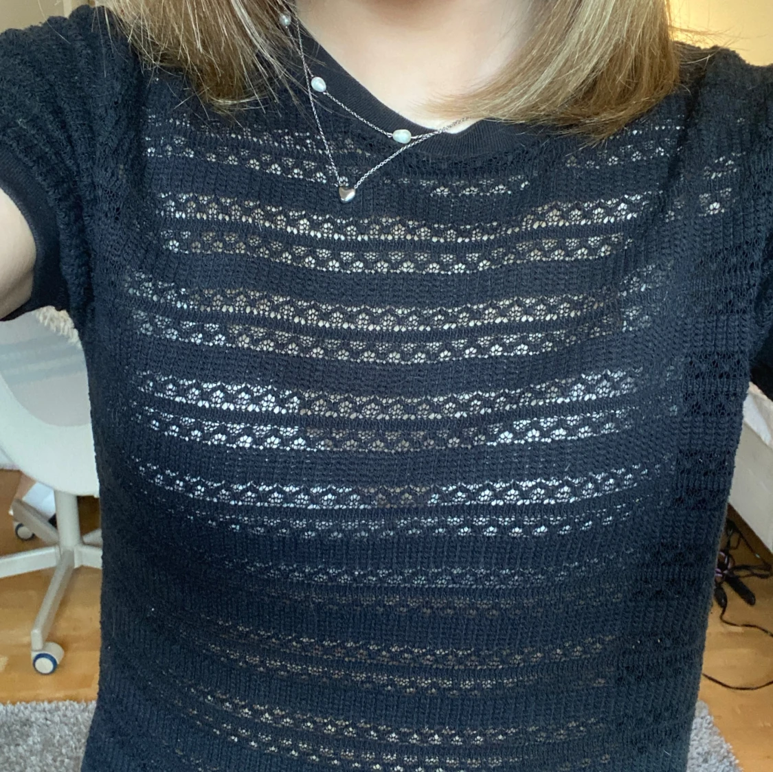 Svart spets topp - 2