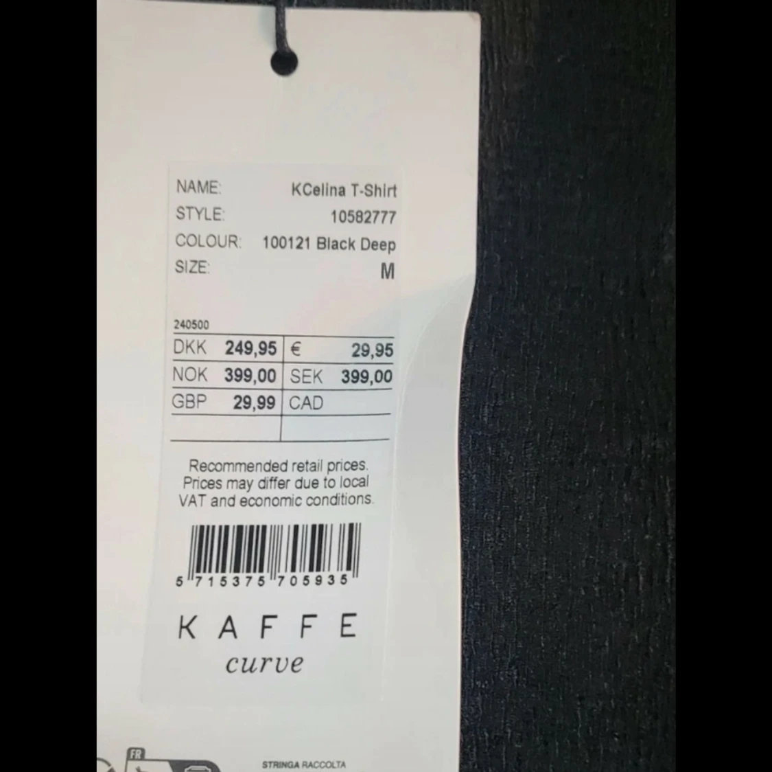 Svart blusmed broderade vågmönster - 3